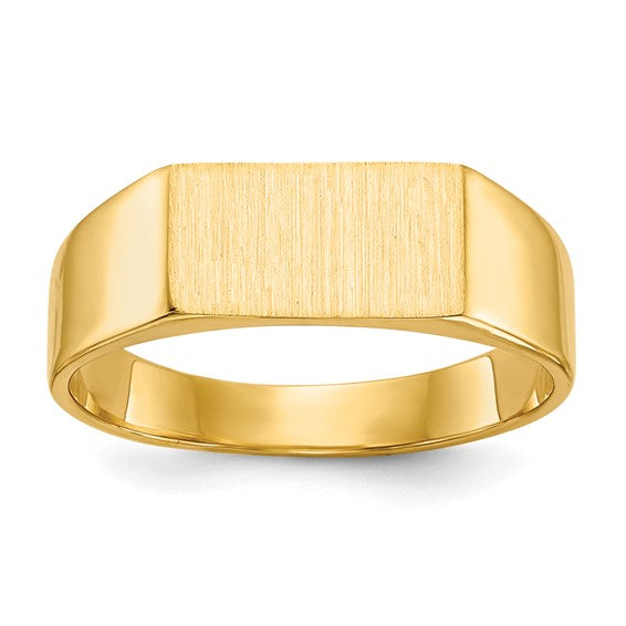 14kt Yellow Gold 10.5x5.5mm Closed Back Signet Ring