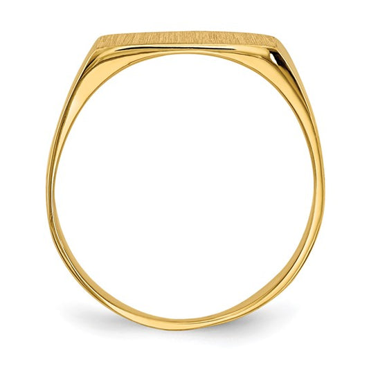 14kt Yellow Gold 12.5x6.5mm Closed Back Signet Ring