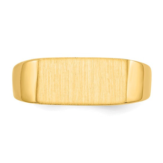 14kt Yellow Gold 12.5x6.5mm Closed Back Signet Ring