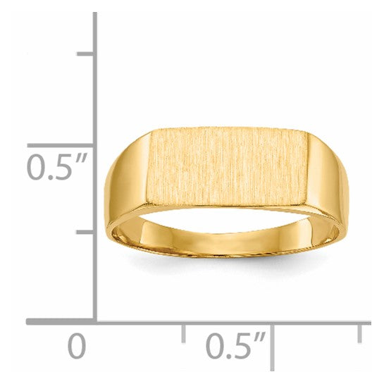 14kt Yellow Gold 12.5x6.5mm Closed Back Signet Ring