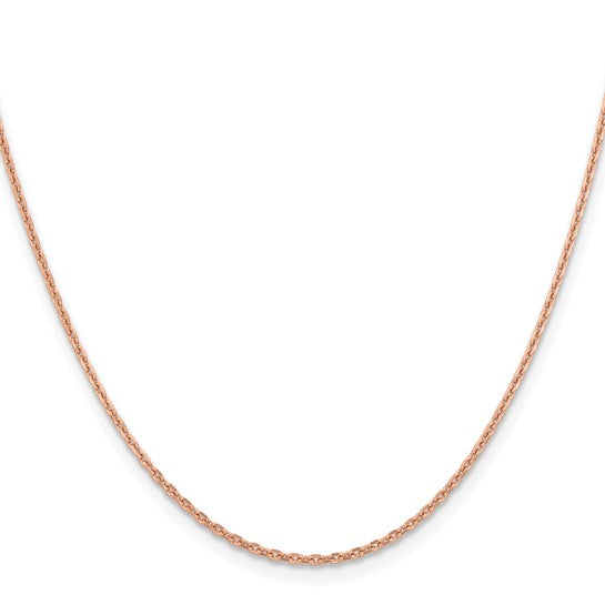 14kt Rose Gold 20 inch 1.8mm Diamond-cut Cable with Lobster Clasp Chain