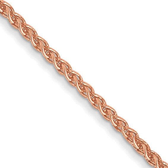 14kt Rose Gold 16 inch 1mm Solid Polished Spiga with Lobster Clasp Chain