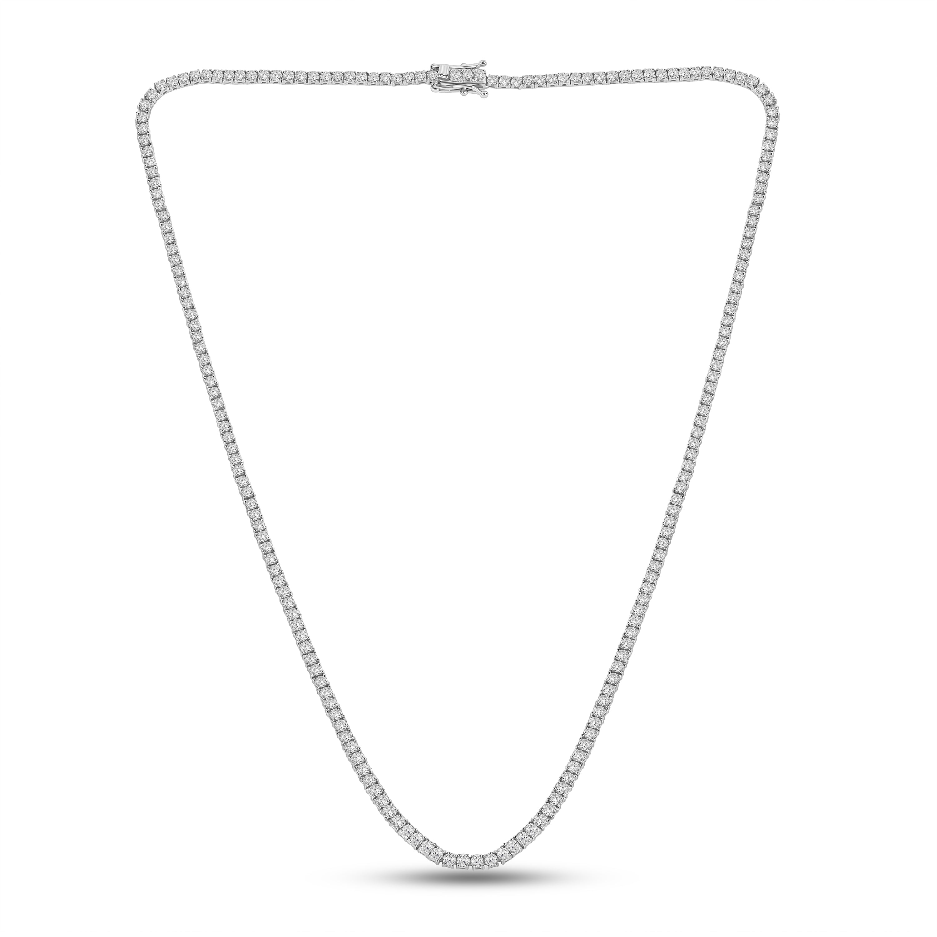 14kt White Gold 5.32 CTW Lab Diamond Tennis Necklace