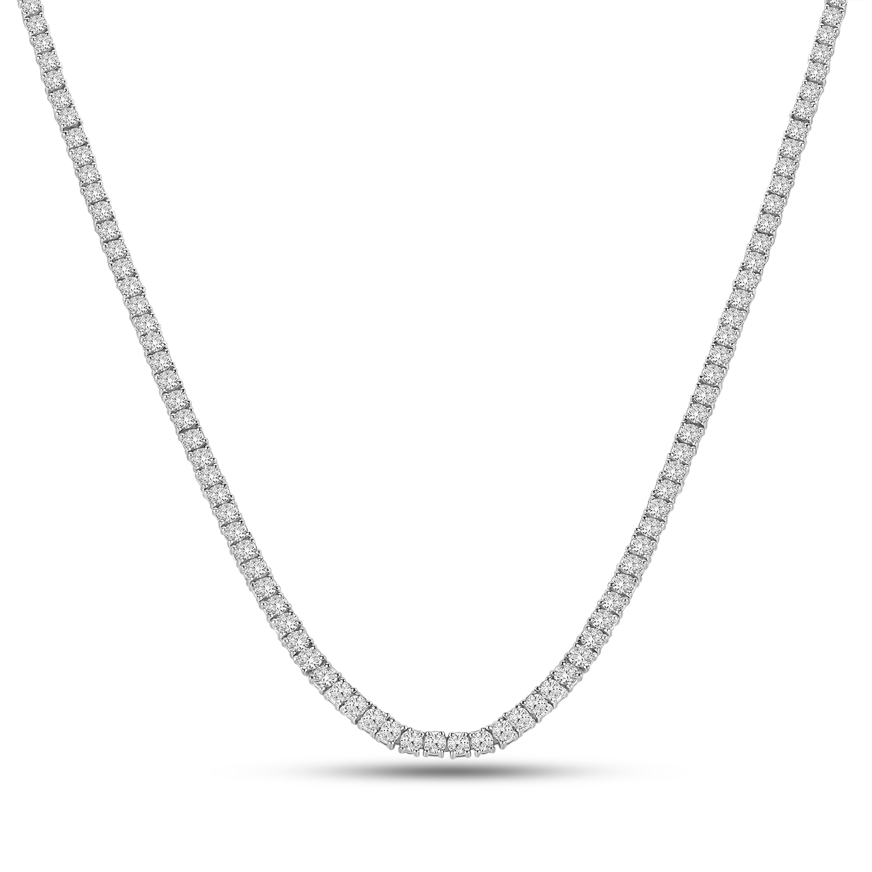 14kt White Gold 5.32 CTW Lab Diamond Tennis Necklace