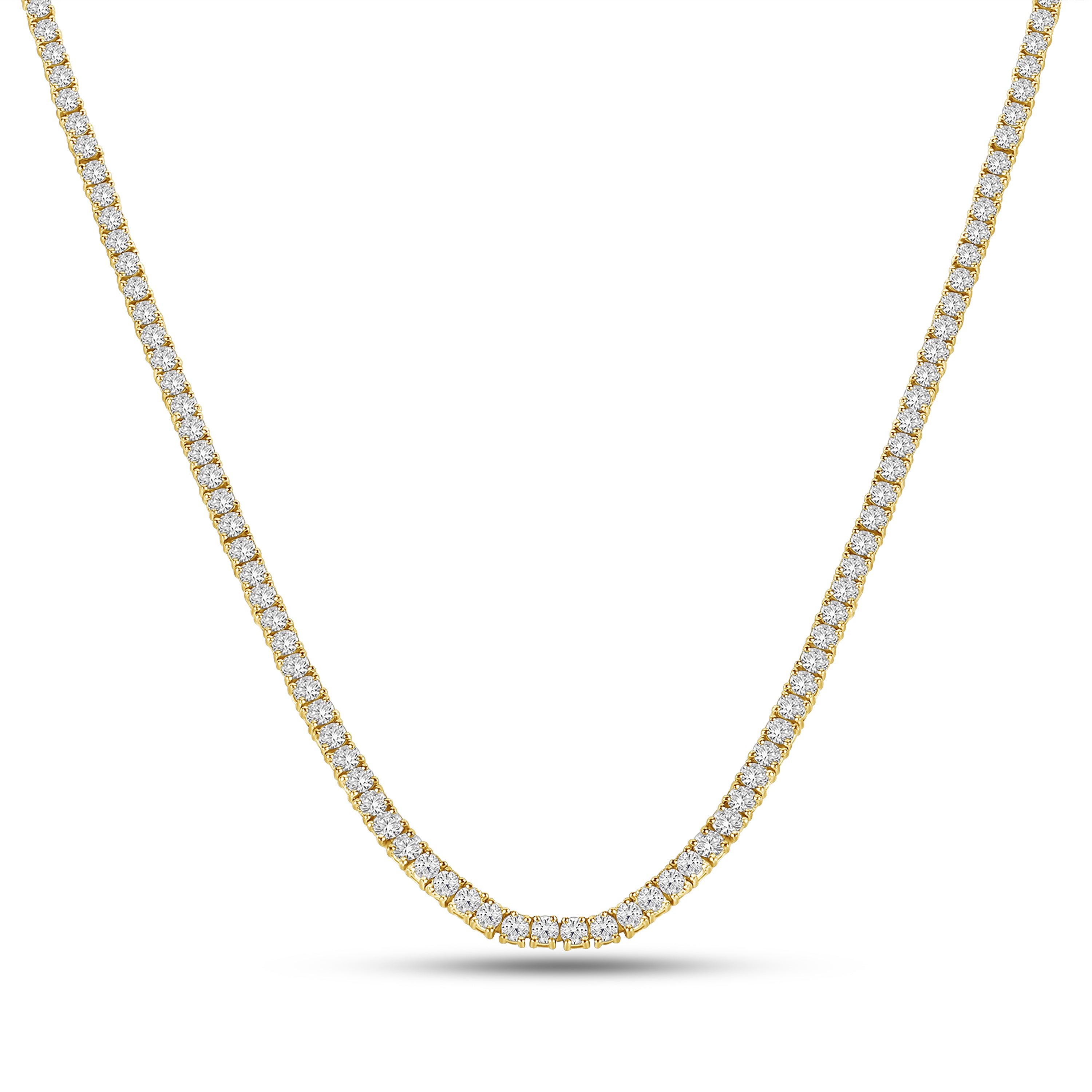 14kt Yellow Gold 5.32 CTW Lab Diamond Tennis Necklace