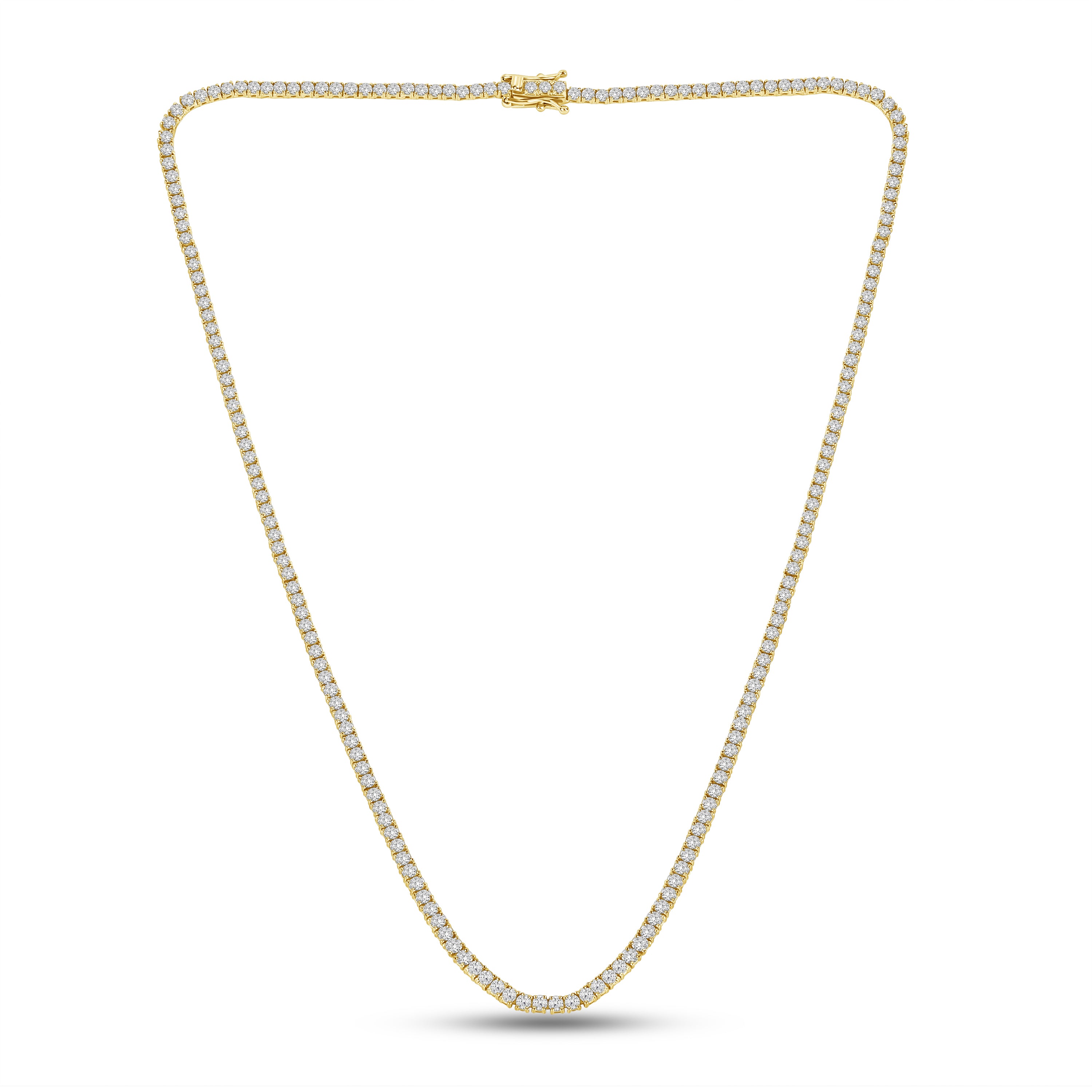 14kt Yellow Gold 5.32 CTW Lab Diamond Tennis Necklace