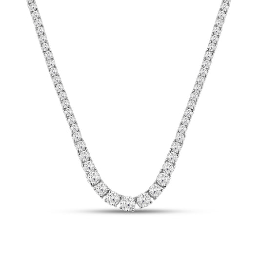 14kt White Gold 10 CTW Diamond Necklace