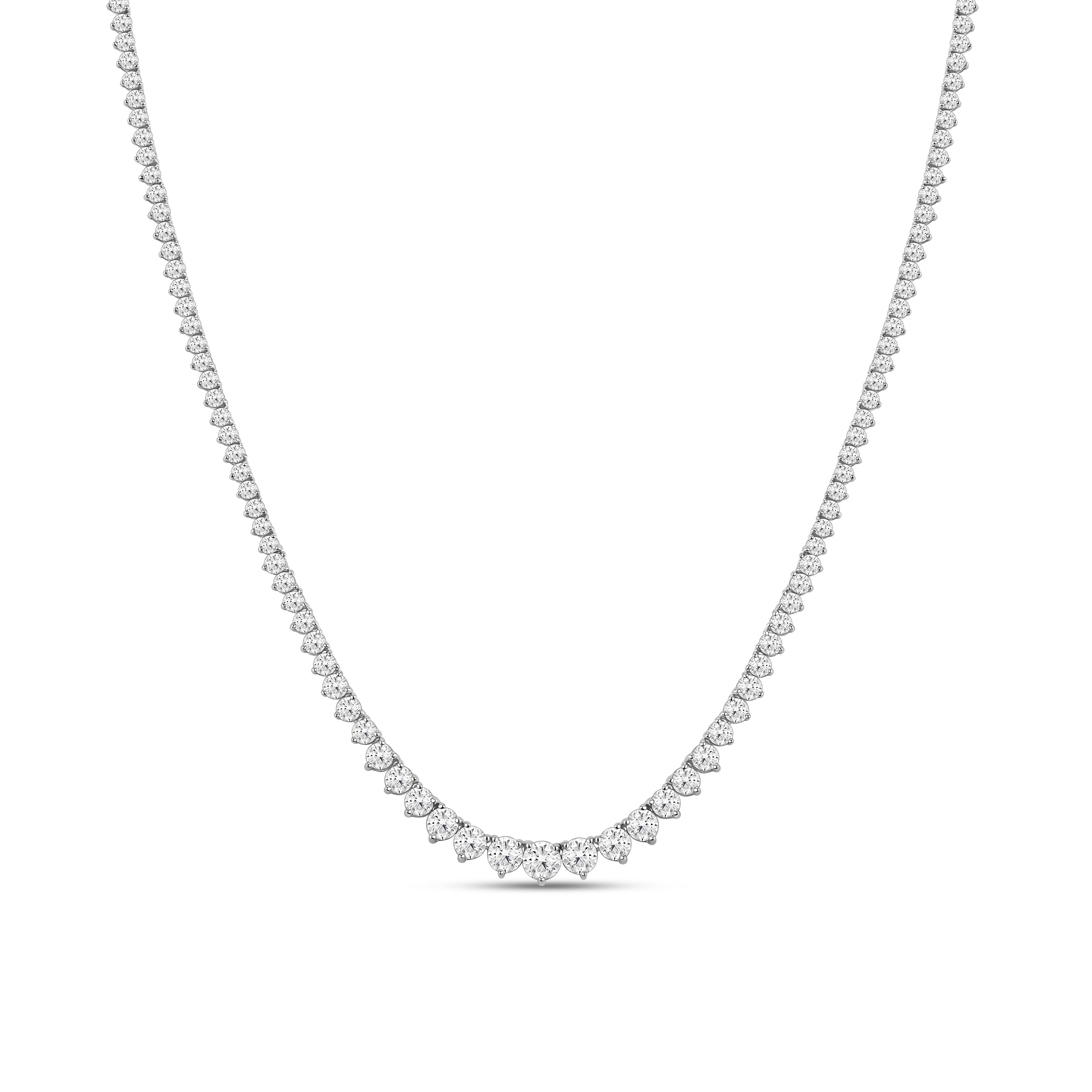14kt White Gold 10 CTW Diamond Necklace