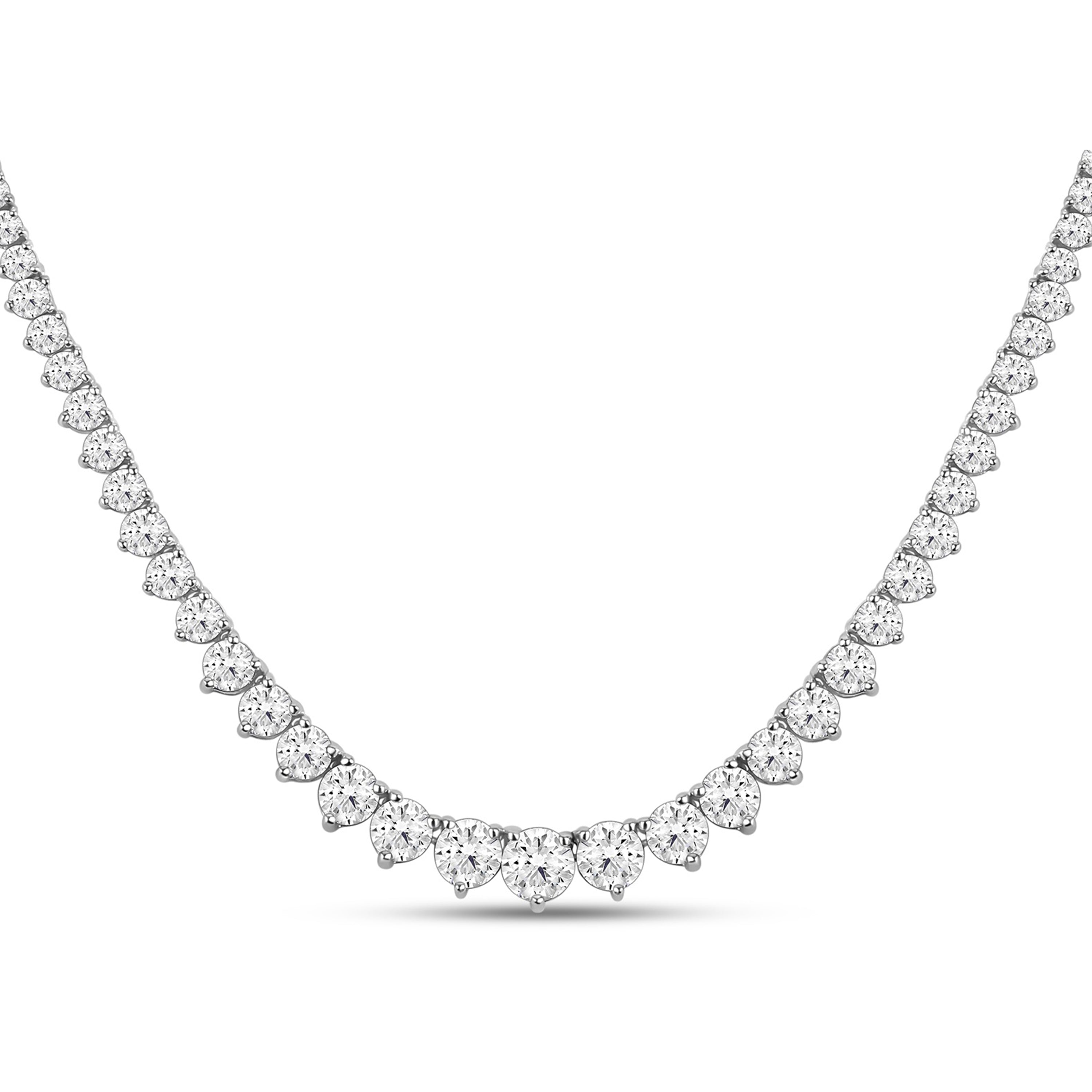 14kt White Gold 10 CTW Diamond Necklace