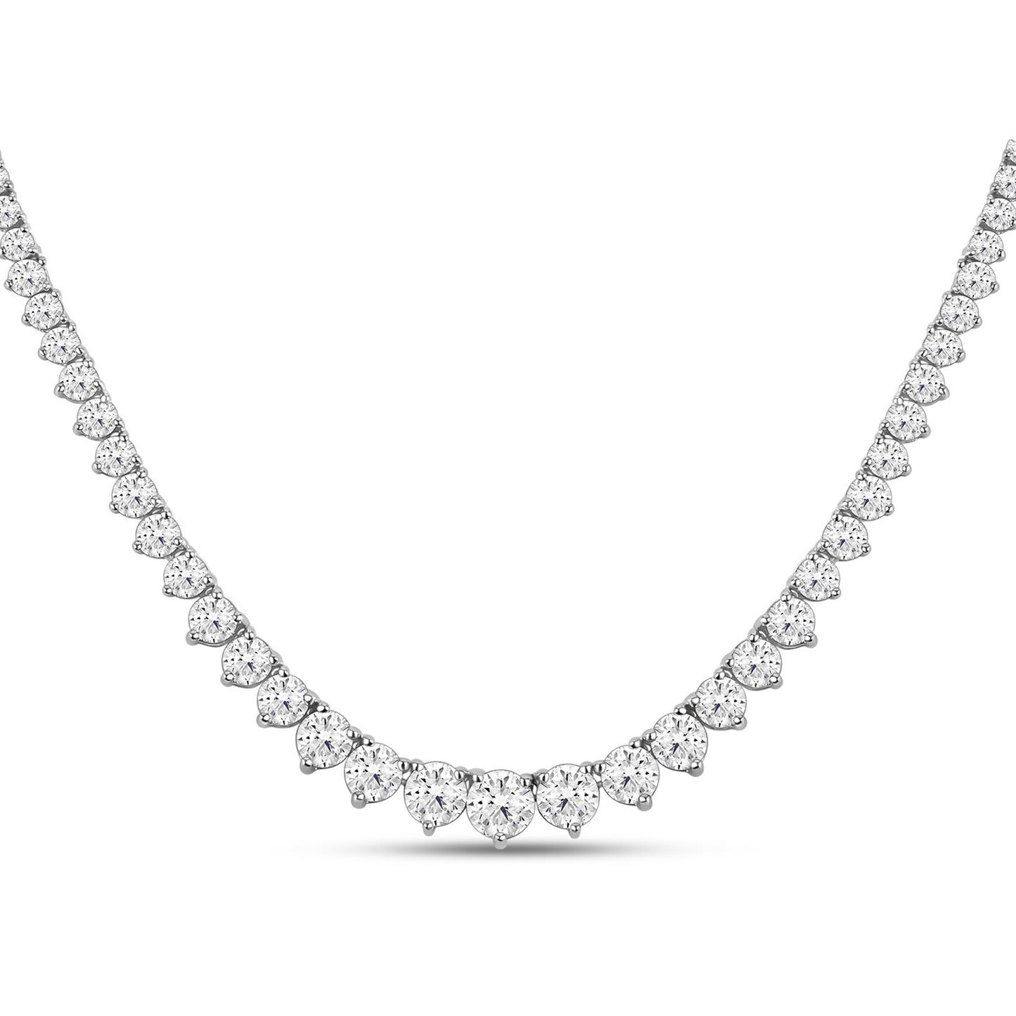 14kt White Gold 10 CTW Diamond Necklace