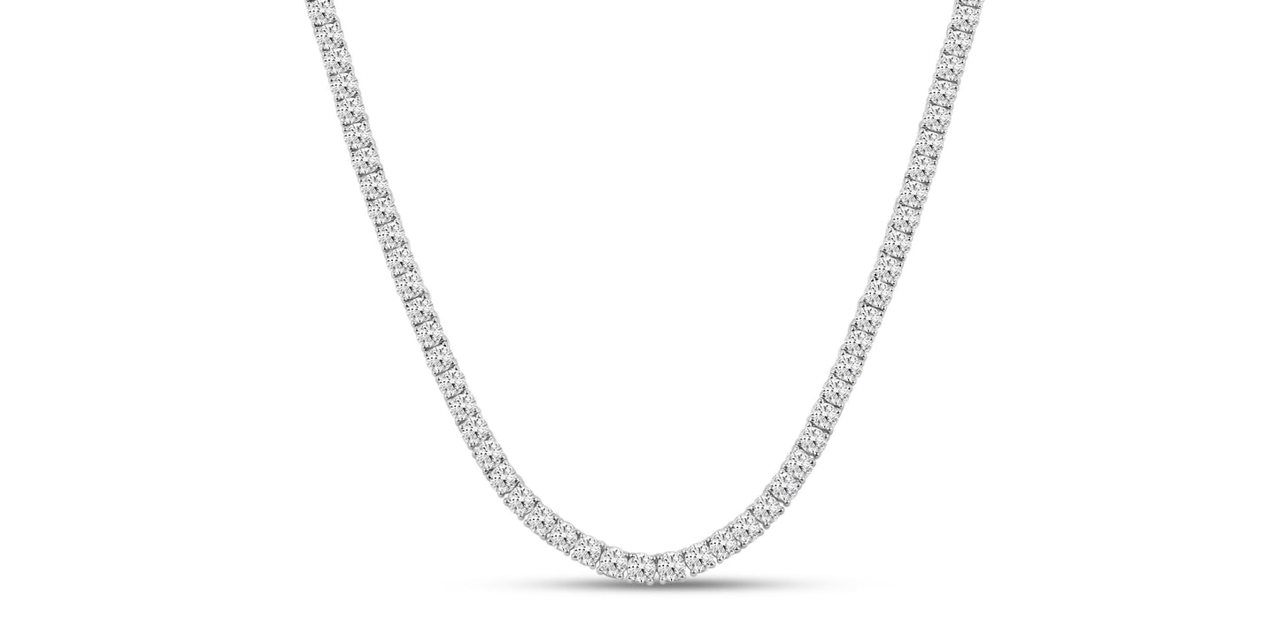 14kt White Gold 8.95 CTW Lab Diamond Necklace
