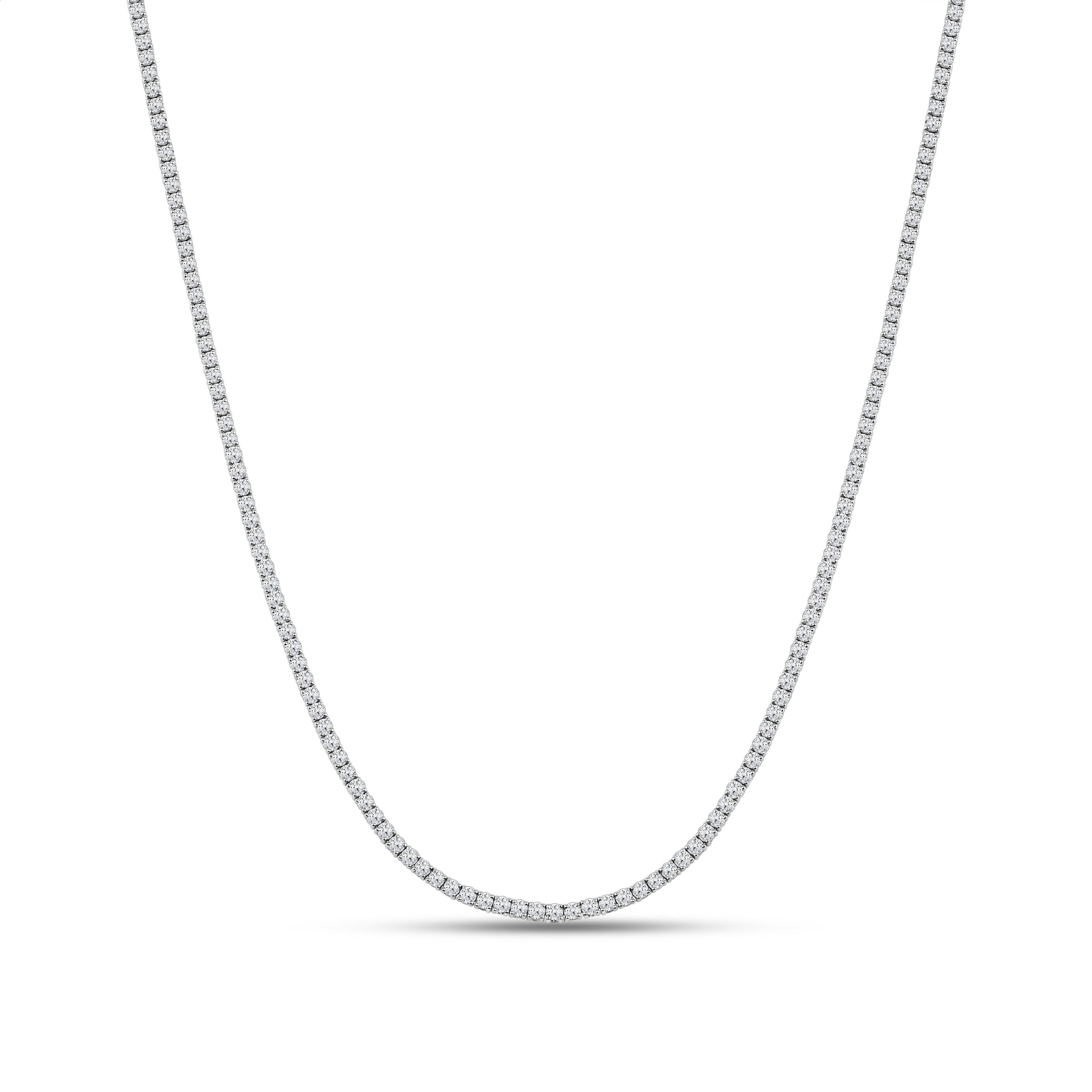 14kt White Gold 7.50 CTW Lab Diamond Necklace