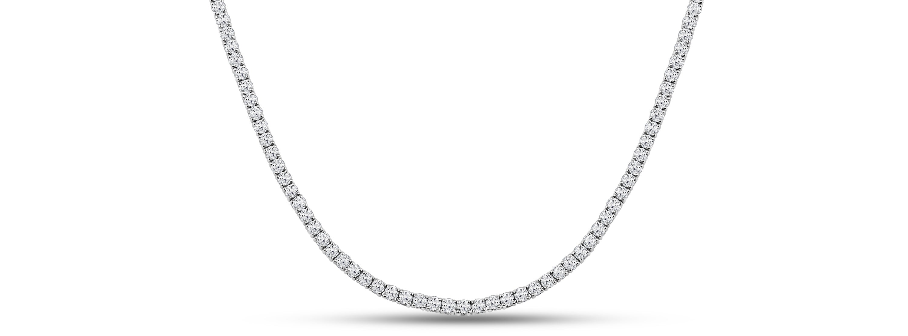14kt White Gold 7.50 CTW Lab Diamond Necklace