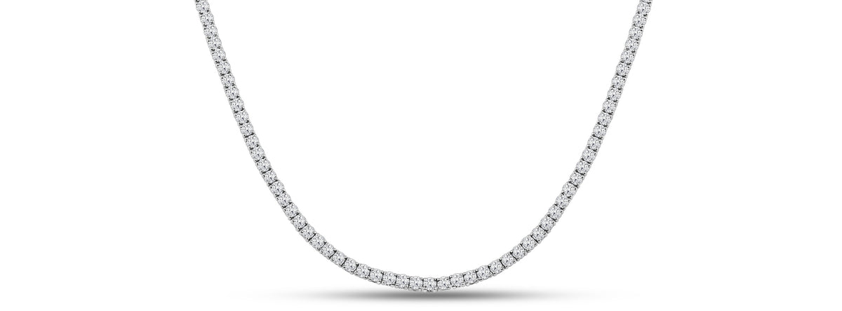 14kt White Gold 7.50 CTW Lab Diamond Necklace