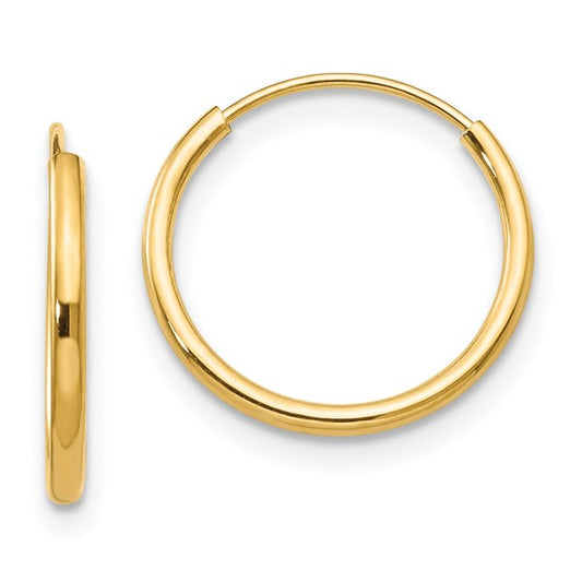 14kt Yellow Gold Madi K Endless Hoop Earrings