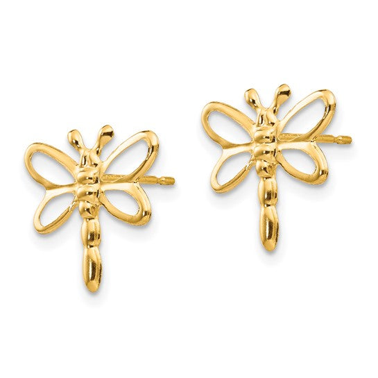 14kt Yellow Gold Madi K Dragonfly Post Earrings