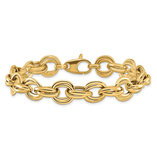 14KT Yellow Gold Polished Fancy Link Bracelet