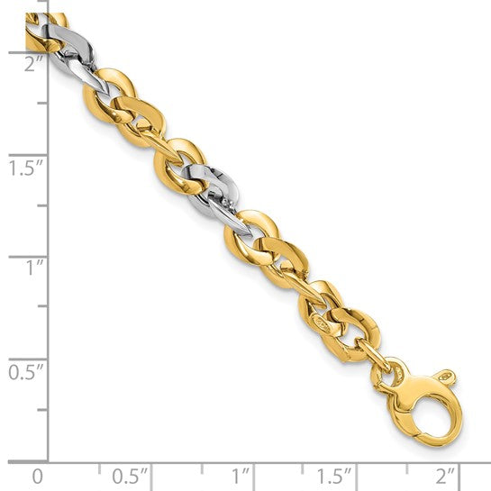 14kt Two-Tone Polished Bracelet
