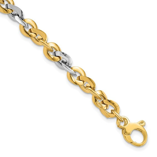 14kt Two-Tone Polished Bracelet