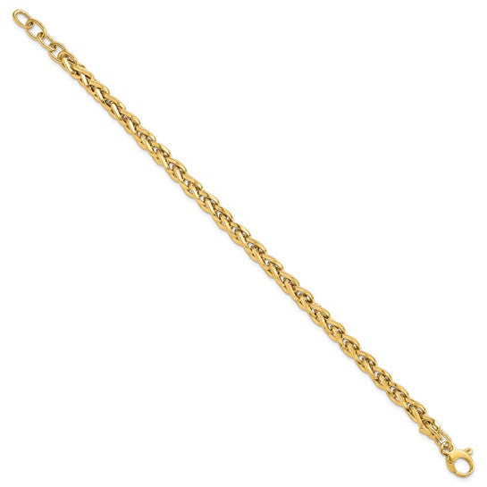 14kt Yellow Gold Polished w/1in Ext Bracelet