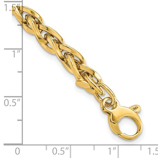 14kt Yellow Gold Polished w/1in Ext Bracelet