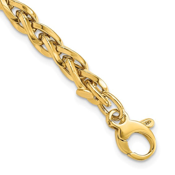 14kt Yellow Gold Polished w/1in Ext Bracelet
