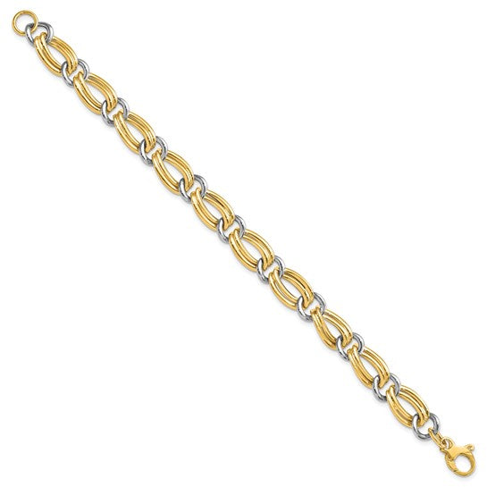 14kt Two-Tone Polished Bracelet