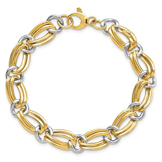 14kt Two-Tone Polished Bracelet