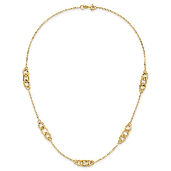 14kt Yellow Gold Fancy 18 inch Necklace