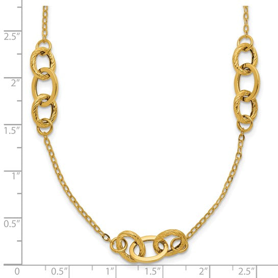 14kt Yellow Gold Fancy 18 inch Necklace