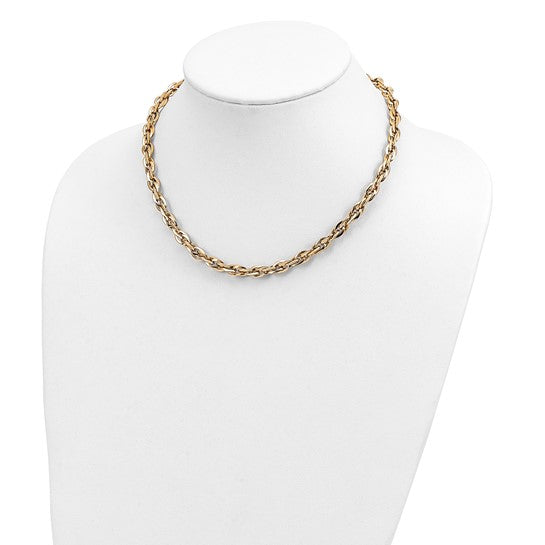 14kt Yellow Gold Polished Fancy Link Necklace