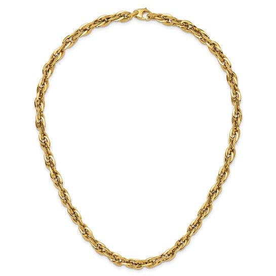 14kt Yellow Gold Polished Fancy Link Necklace