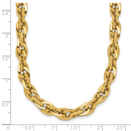 14kt Yellow Gold Polished Fancy Link Necklace