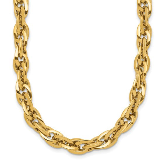 14kt Yellow Gold Polished Fancy Link Necklace