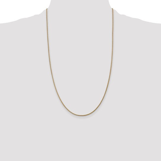 14KT Yellow Gold 26 inch 1.6mm Round Snake Lobster Clasp Chain