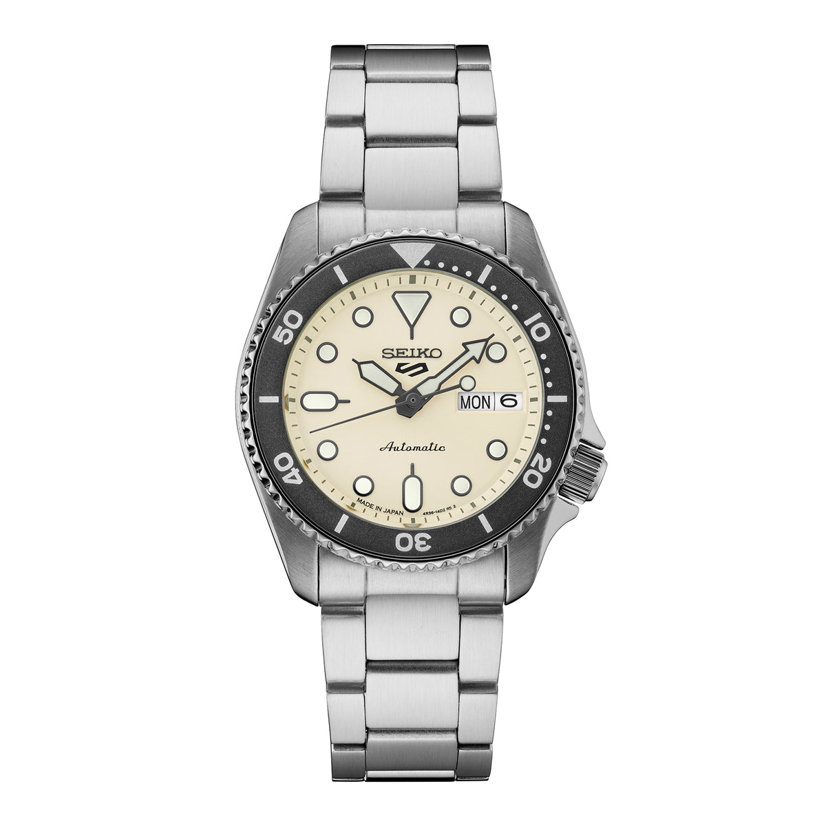 Seiko 5 Sports 38mm Automatic Watch with Light Beige SRPK31