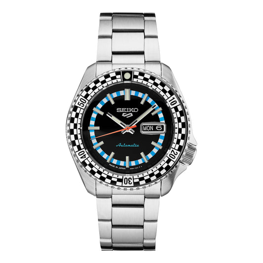 Men's Seiko 5 Sports Automatic Checker Flag Special Edition Watch SRPK67