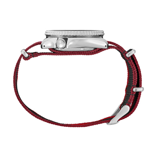 Seiko Men's 5 Sports SS Automatic Red/Black Dial Watch