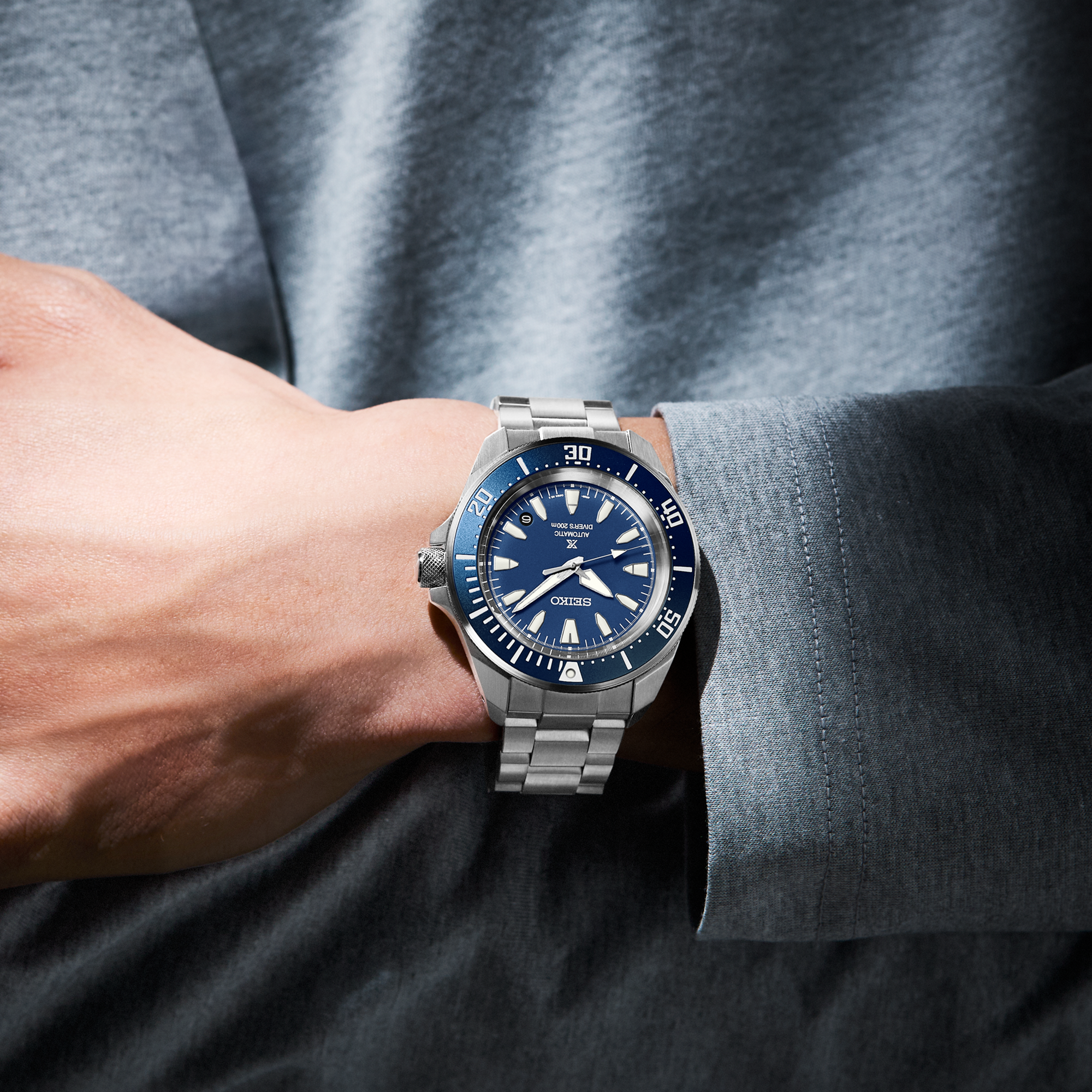 Men's Seiko Prospex Sea Samurai Diver Blue Dial Watch SRPL51