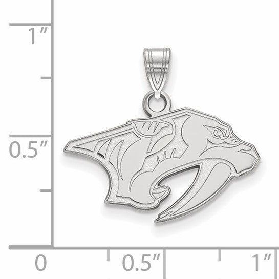 10kt White Gold NHL LogoArt Nashville Predators Small Pendant