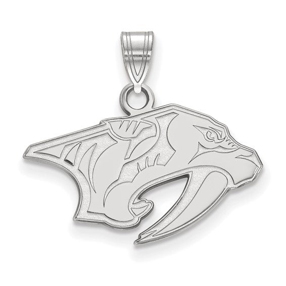 10kt White Gold NHL LogoArt Nashville Predators Small Pendant