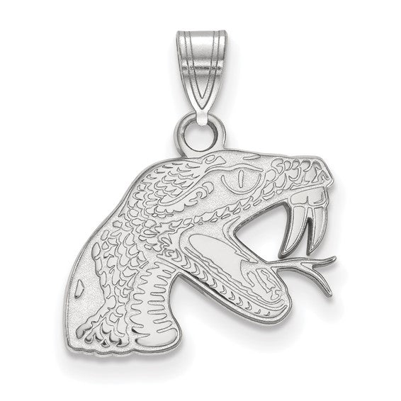 10kt White Gold LogoArt Florida A and M University Rattler Small Pendant