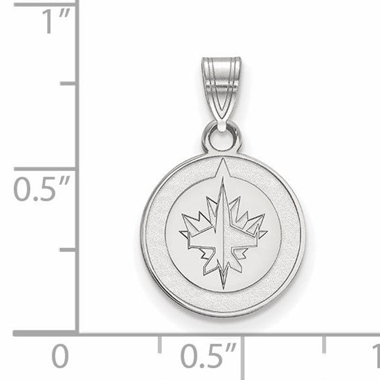 14kt White Gold NHL LogoArt Winnipeg Jets Small Pendant