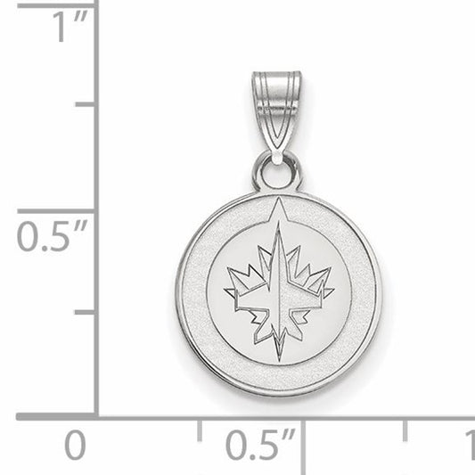 14kt White Gold NHL LogoArt Winnipeg Jets Small Pendant