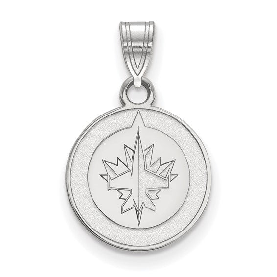 14kt White Gold NHL LogoArt Winnipeg Jets Small Pendant