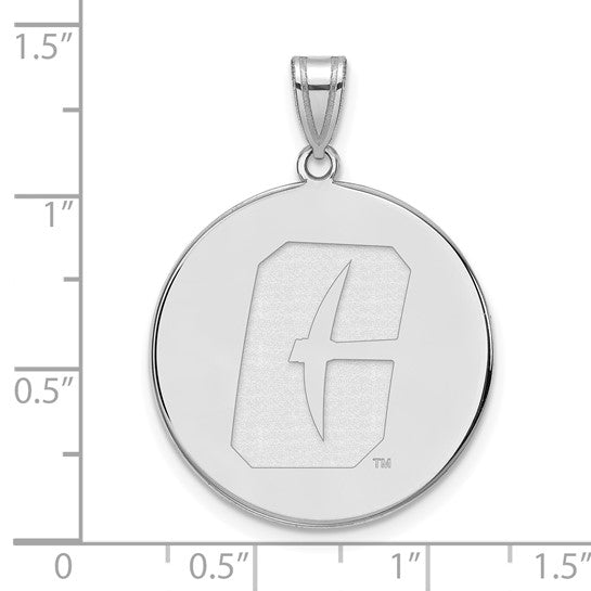 14kt White Gold LogoArt University of North Carolina at Charlotte 49ers Extra Large Disc Pendant