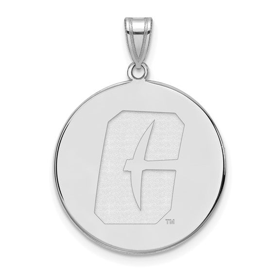 14kt White Gold LogoArt University of North Carolina at Charlotte 49ers Extra Large Disc Pendant