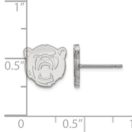 14kt White Gold LogoArt Baylor University Extra Small Post Earrings