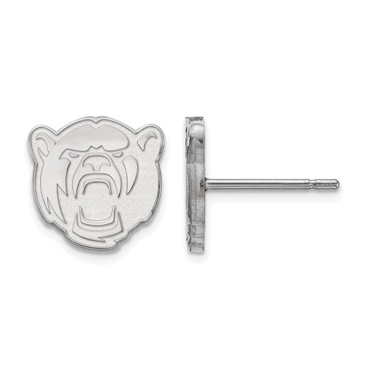 14kt White Gold LogoArt Baylor University Extra Small Post Earrings