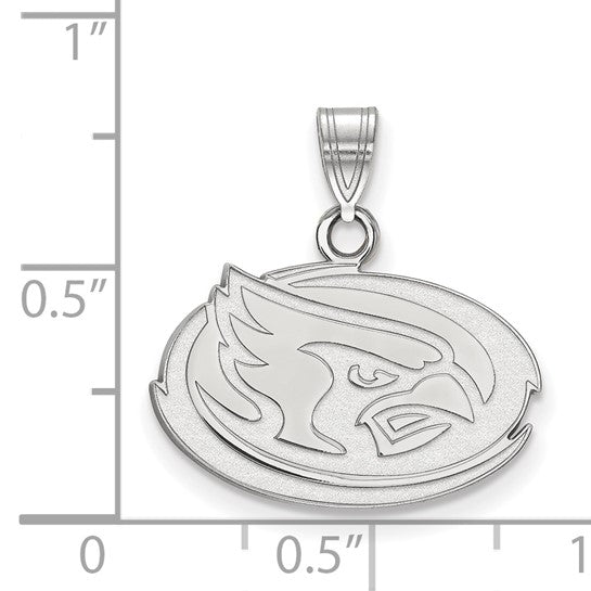 10kt White Gold LogoArt Iowa State University Cardinal Small Pendant